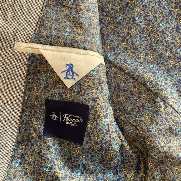 Original Penguin Wool Blend houndstooth Sport Coat - Picture 3 of 6